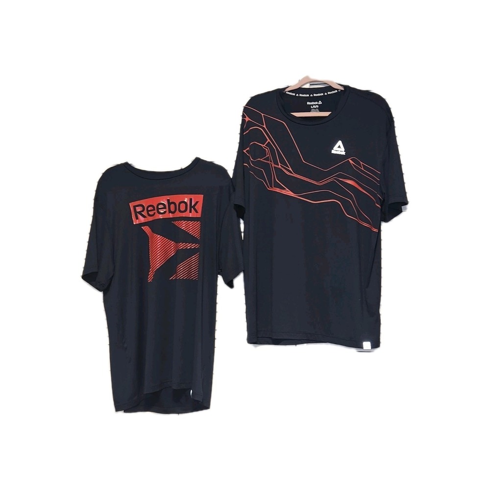 Lot Of 2 Reebok Activewear‎ T-Shirts Men's Large Black & Red EUC